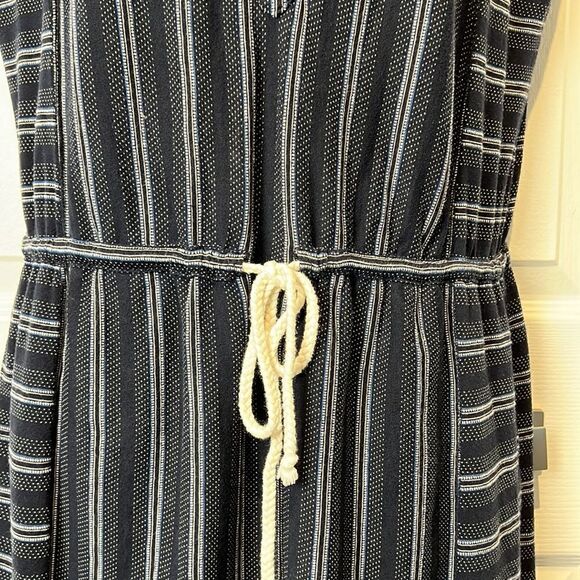 Lucky Brand Navy and White Cap Sleeve Dress Size M - Picture 3 of 13